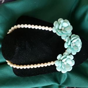 NWOT Pearl & Acrylic Necklace